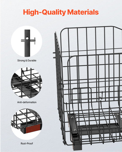 Scooter Rear Basket, Folding Metal Wire Basket, Heavy Duty & Spacious Cargo Basket, Works with 1-inch V952-CKHXJSSZWNCKSKD1LV0