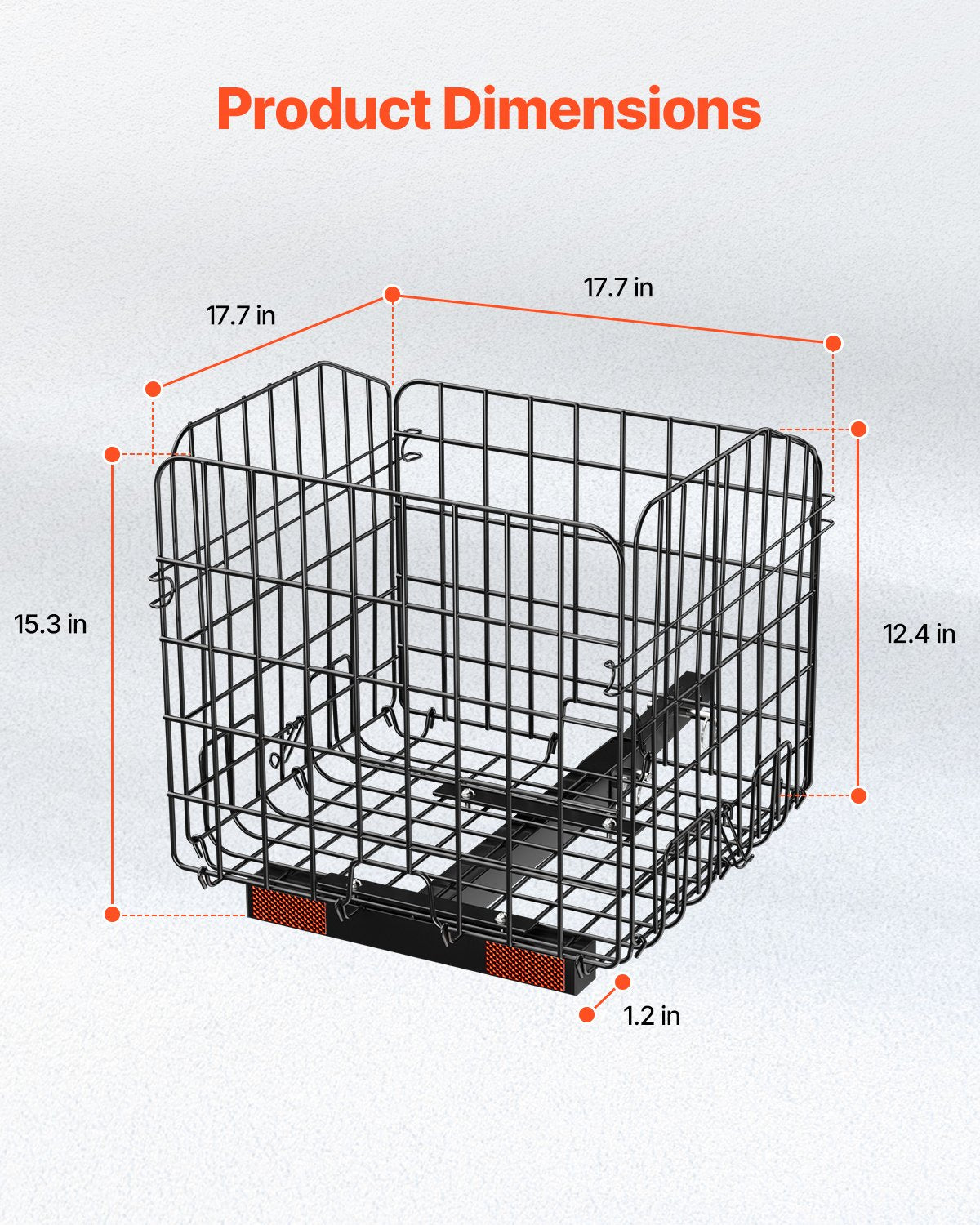 Scooter Rear Basket, Folding Metal Wire Basket, Heavy Duty & Spacious Cargo Basket, Works with 1-inch V952-CKHXJSSZWNCKSKD1LV0