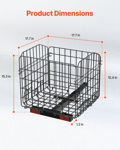 Scooter Rear Basket, Folding Metal Wire Basket, Heavy Duty & Spacious Cargo Basket, Works with 1-inch V952-CKHXJSSZWNCKSKD1LV0