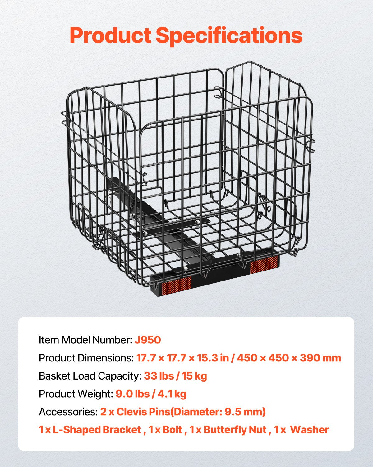 Scooter Rear Basket, Folding Metal Wire Basket, Heavy Duty & Spacious Cargo Basket, Works with 1-inch V952-CKHXJSSZWNCKSKD1LV0