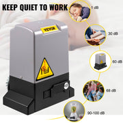 Sliding Gate Opener, 1800 KG 4 m, Automatic Sliding Gate with 4 Remote Controllers & APP Control, Electric V952-CKKMJ1800KG4MAPP1V3