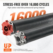 Garage Door Torsion Springs, 16000 Cycles, Pair of 0.25 x 2 x 30inch, Garage Door Springs with Non-Slip V952-CKMDH0250X2XGEHH7V0