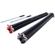 Garage Door Torsion Springs, Pair of 6.35 x 50.8 x 787 mmn, 16000 Cycles, Electrophoresis Black Coated for V952-CKMDH0250X2XWA4D1V0