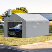 Carport Replacement Canopy Cover Top + Side Wall 10 x 20 ft, Garage Tent Shelter Tarp Heavy-Duty Waterproof & V952-CKPB10X20FTH27H20V0