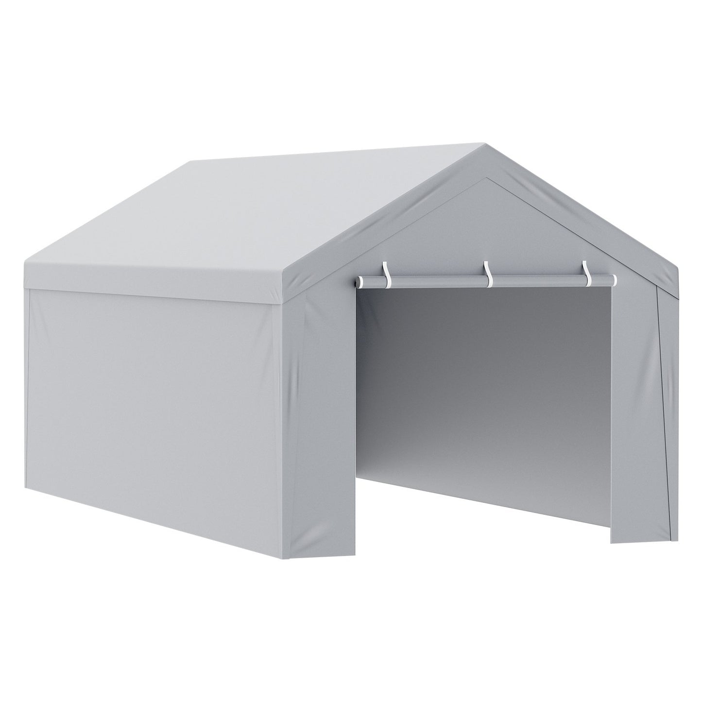 Carport Replacement Canopy Cover Top + Side Wall 10 x 20 ft, Garage Tent Shelter Tarp Heavy-Duty Waterproof & V952-CKPB10X20FTH27H20V0