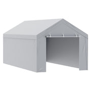 Carport Replacement Canopy Cover Top + Side Wall 10 x 20 ft, Garage Tent Shelter Tarp Heavy-Duty Waterproof & V952-CKPB10X20FTH27H20V0