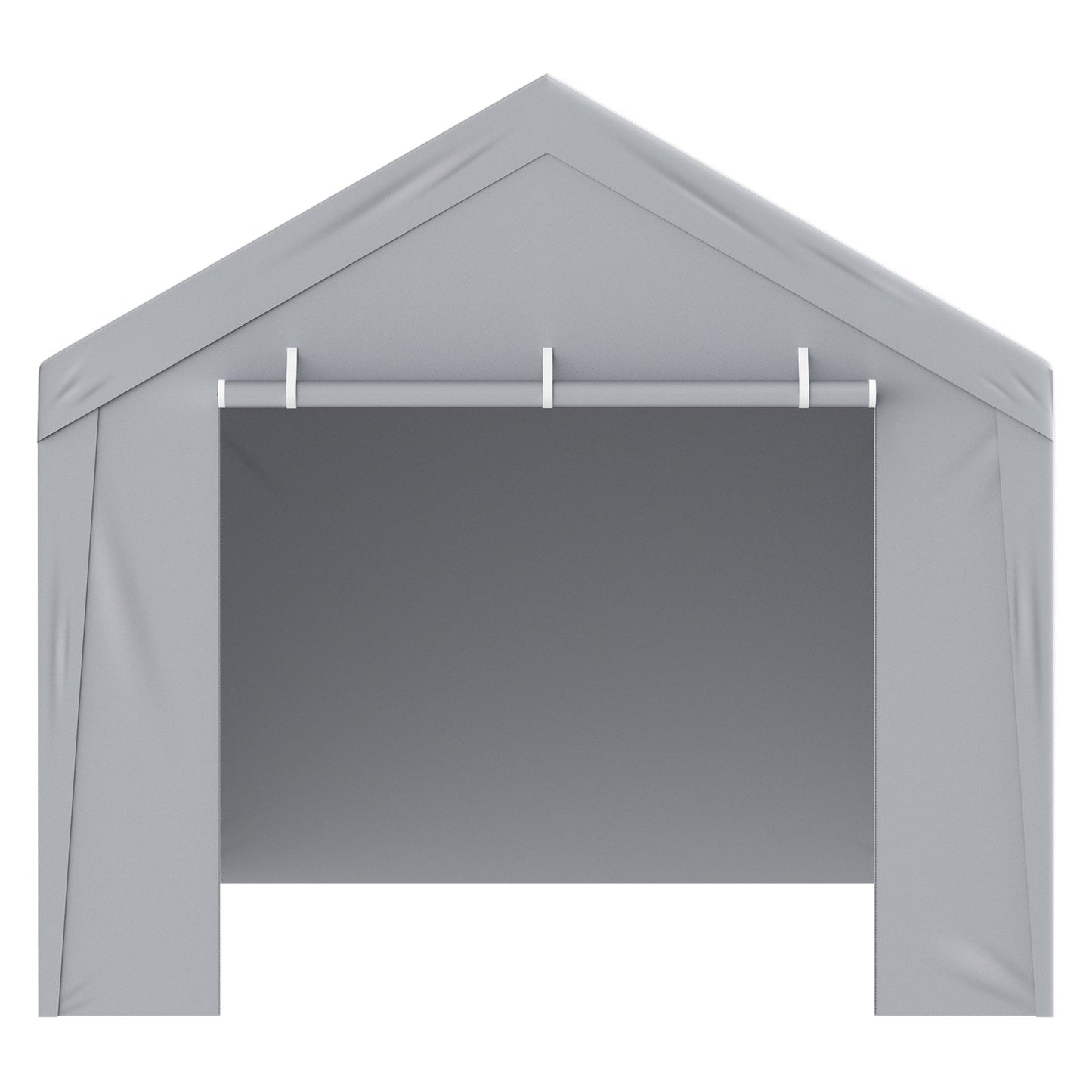 Carport Replacement Canopy Cover Top + Side Wall 10 x 20 ft, Garage Tent Shelter Tarp Heavy-Duty Waterproof & V952-CKPB10X20FTH27H20V0