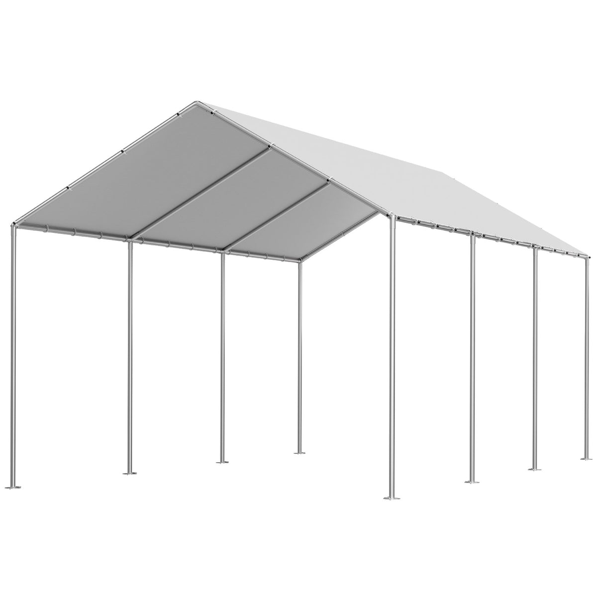 Carport Replacement Canopy, 6 x 3 m Potable Garage Tent Top Tarp, UV-Resistant & Waterproof Car Shelter Tarp, V952-CKPB10X20FTHHVXKO001V0