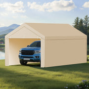 Carport Replacement Canopy, 6 x 3 m Potable Garage Tent Top Tarp with Sidewalls, UV-Resistant & Waterproof, V952-CKPB10X20FTMK3PDN001V0