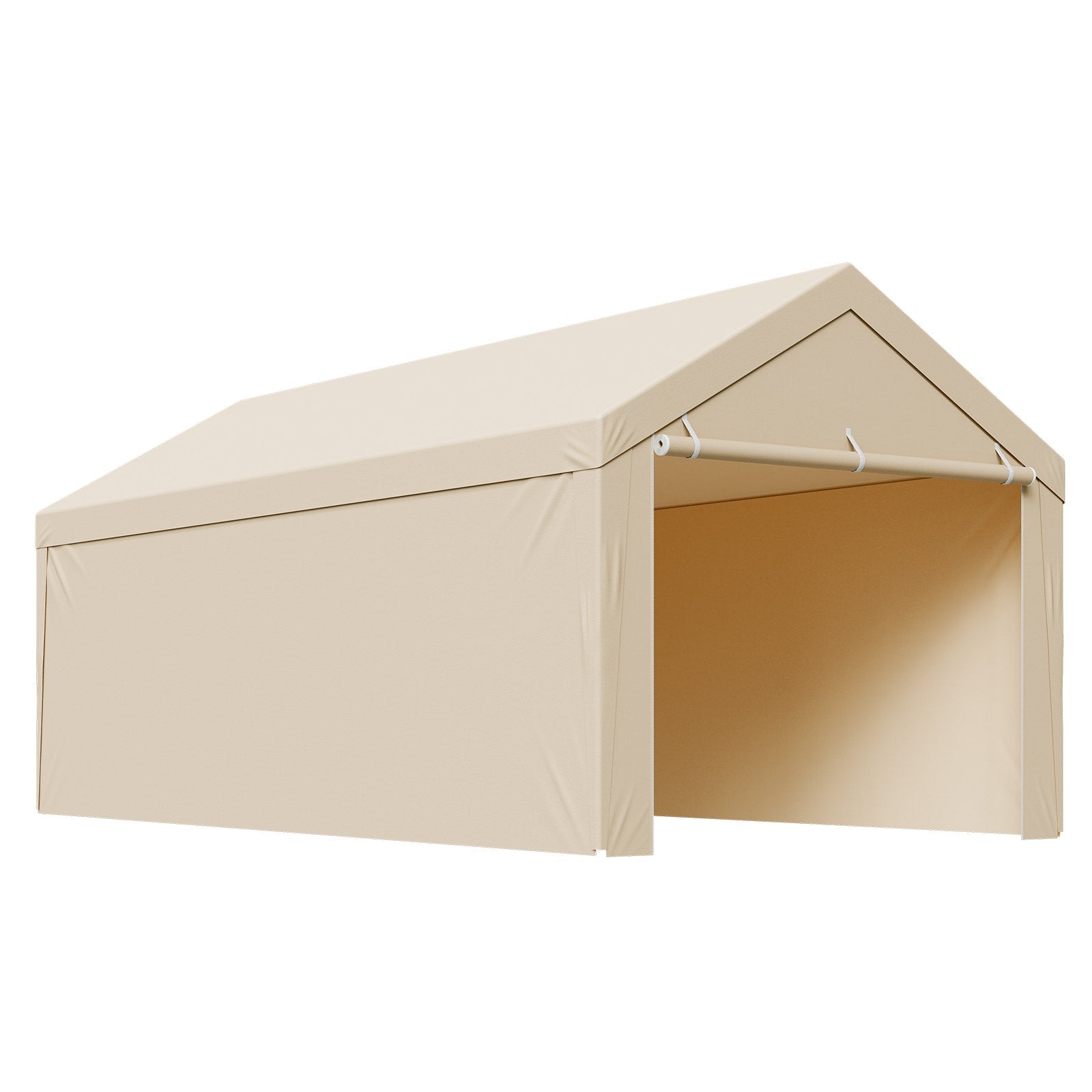 Carport Replacement Canopy, 6 x 3 m Potable Garage Tent Top Tarp with Sidewalls, UV-Resistant & Waterproof, V952-CKPB10X20FTMK3PDN001V0