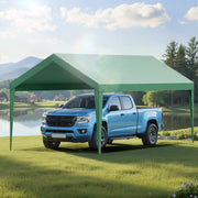 Carport Replacement Canopy, 6 x 3 m Potable Garage Tent Top Tarp, UV-Resistant & Waterproof Car Shelter Tarp, V952-CKPB10X20FTMSHGRL001V0