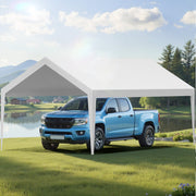 Carport Replacement Canopy, 6 x 3.6 m Potable Garage Tent Top Tarp, UV-Resistant & Waterproof Car Shelter V952-CKPB12X20FTBB7CQI001V0