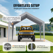 Carport Replacement Canopy Cover 12 x 20 ft, Garage Top Tent Shelter Tarp Heavy-Duty Waterproof & UV V952-CKPB12X20FTH7X9QGV0