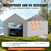 Carport Replacement Canopy Cover Side Wall 6 x 3.6 m, Garage Tent Shelter Tarp Heavy-Duty Waterproof & UV V952-CKPB12X20FTHJ9ULEV0