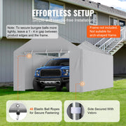 Carport Replacement Canopy Cover Side Wall 6 x 3.6 m, Garage Tent Shelter Tarp Heavy-Duty Waterproof & UV V952-CKPB12X20FTHJ9ULEV0