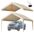 Carport Replacement Canopy, 6 x 3.6 m Potable Garage Tent Top Tarp, UV-Resistant & Waterproof Car Shelter V952-CKPB12X20FTM4VTAY001V0