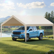 Carport Replacement Canopy, 6 x 3.6 m Potable Garage Tent Top Tarp, UV-Resistant & Waterproof Car Shelter V952-CKPB12X20FTM4VTAY001V0