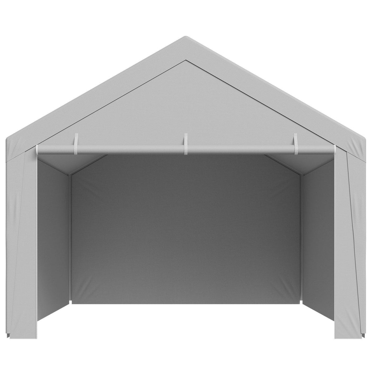 Carport Replacement Canopy, 6 x 4 m Potable Garage Tent Top Tarp with Sidewalls, UV-Resistant & Waterproof, V952-CKPB13X20FTHFHUUD001V0