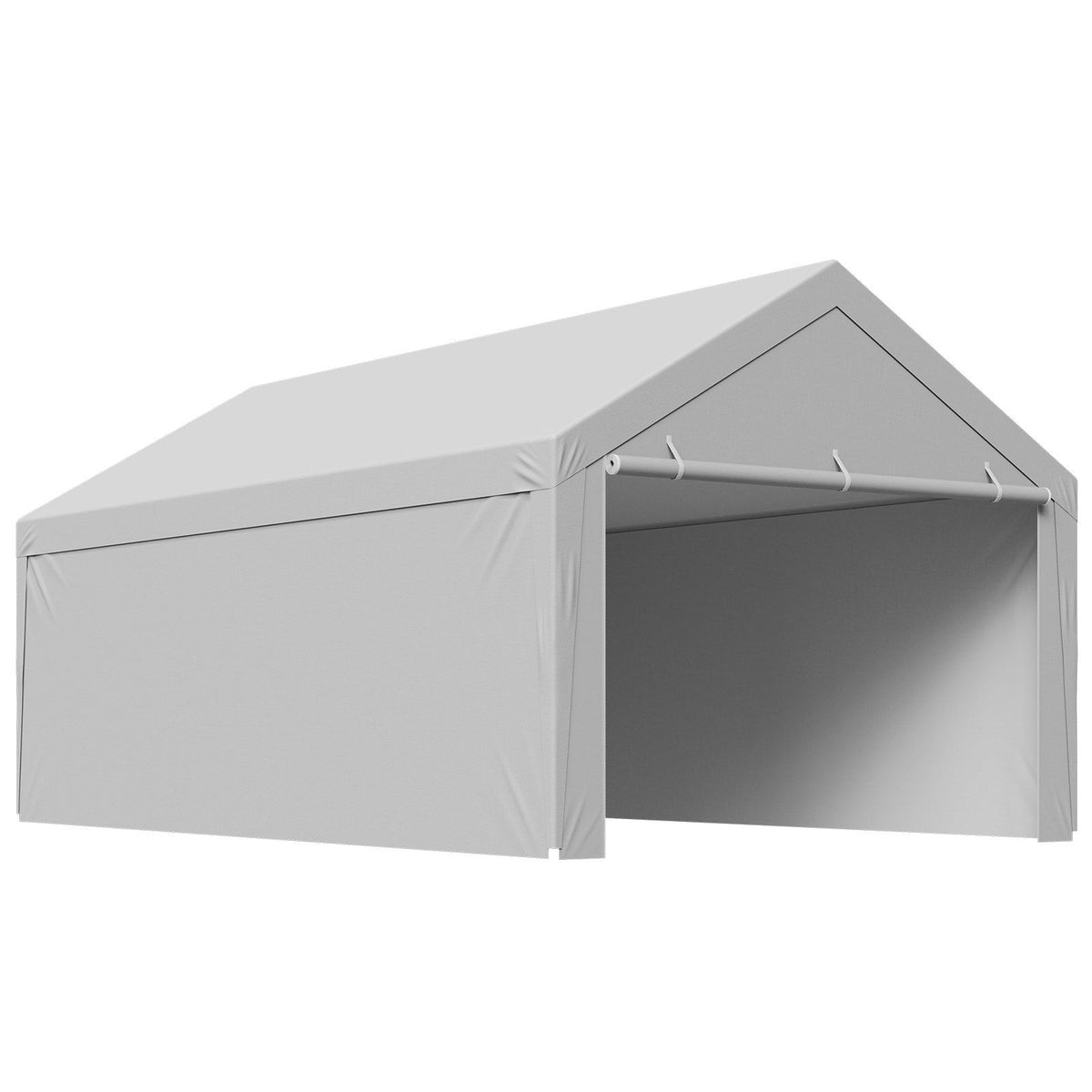 Carport Replacement Canopy, 6 x 4 m Potable Garage Tent Top Tarp with Sidewalls, UV-Resistant & Waterproof, V952-CKPB13X20FTHFHUUD001V0