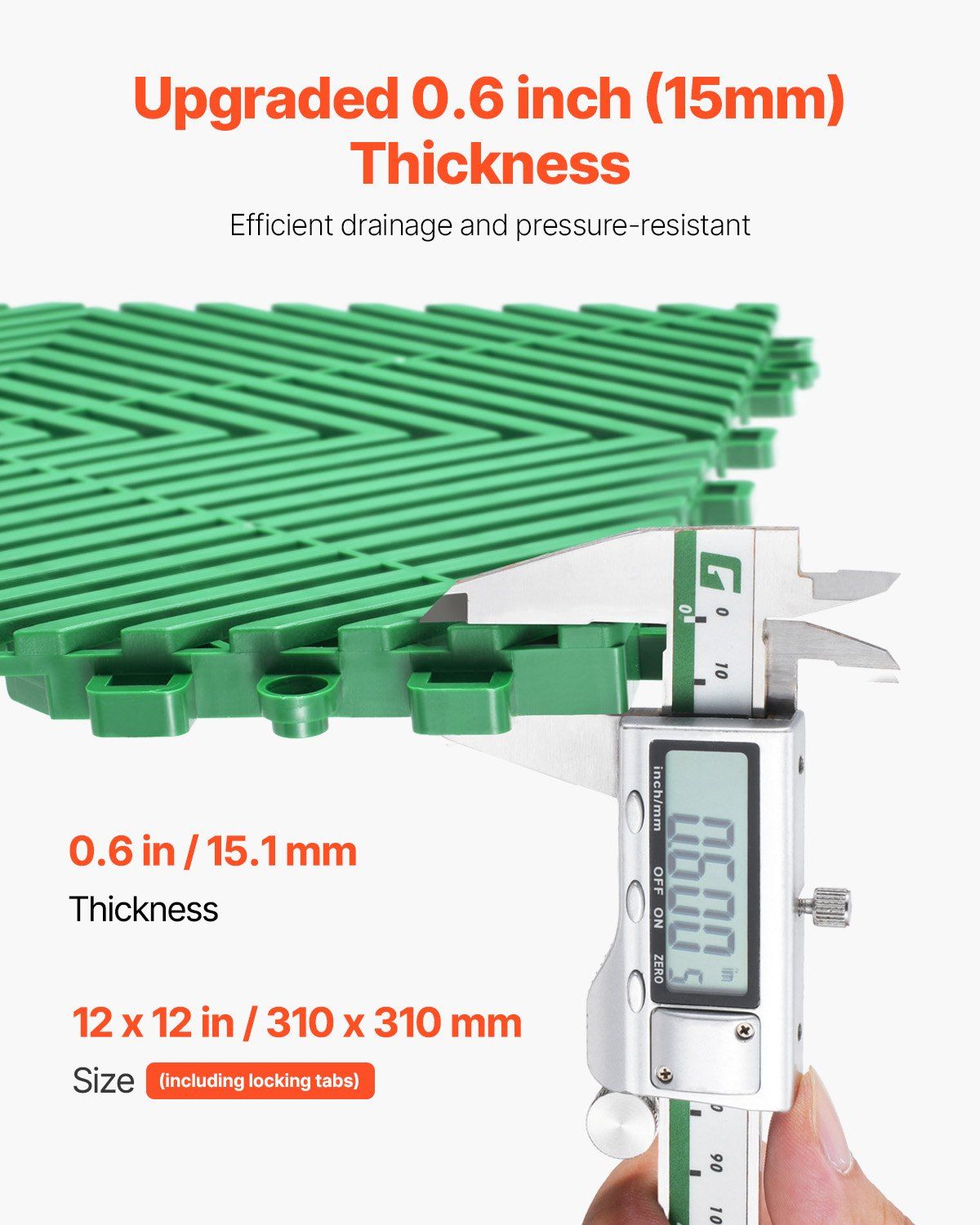 Interlocking Drainage Mat, 50 Pcs Modular Interlocking Cushion, 31 x 31 cm Splicing Drainage Mats, Non-Slip V952-CKPSD10X10YCS8XCRV0