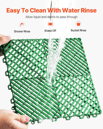 Interlocking Drainage Mat, 50 Pcs Modular Interlocking Cushion, 31 x 31 cm Splicing Drainage Mats, Non-Slip V952-CKPSD10X10YCS8XCRV0