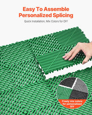 Interlocking Drainage Mat, 50 Pcs Modular Interlocking Cushion, 31 x 31 cm Splicing Drainage Mats, Non-Slip V952-CKPSD10X10YCS8XCRV0