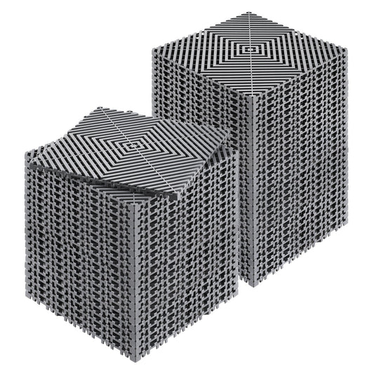 Interlocking Drainage Mat, 31 x 31 cm Modular Interlocking Cushion, 50 Pcs Splicing Drainage Mats, Non-Slip V952-CKPSD12X12INHIBDXV0