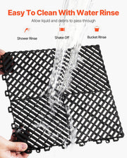 Interlocking Drainage Mat, 31 x 31 cm Modular Interlocking Cushion, 24 Pcs Splicing Drainage Mats, Non-Slip V952-CKPSD12X12INM0OD3V0