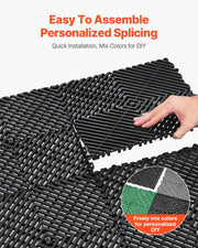 Interlocking Drainage Mat, 31 x 31 cm Modular Interlocking Cushion, 24 Pcs Splicing Drainage Mats, Non-Slip V952-CKPSD12X12INM0OD3V0