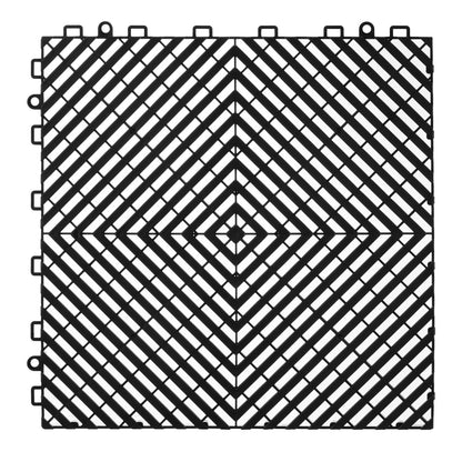 Interlocking Drainage Mat, 31 x 31 cm Modular Interlocking Cushion, 24 Pcs Splicing Drainage Mats, Non-Slip V952-CKPSD12X12INM0OD3V0