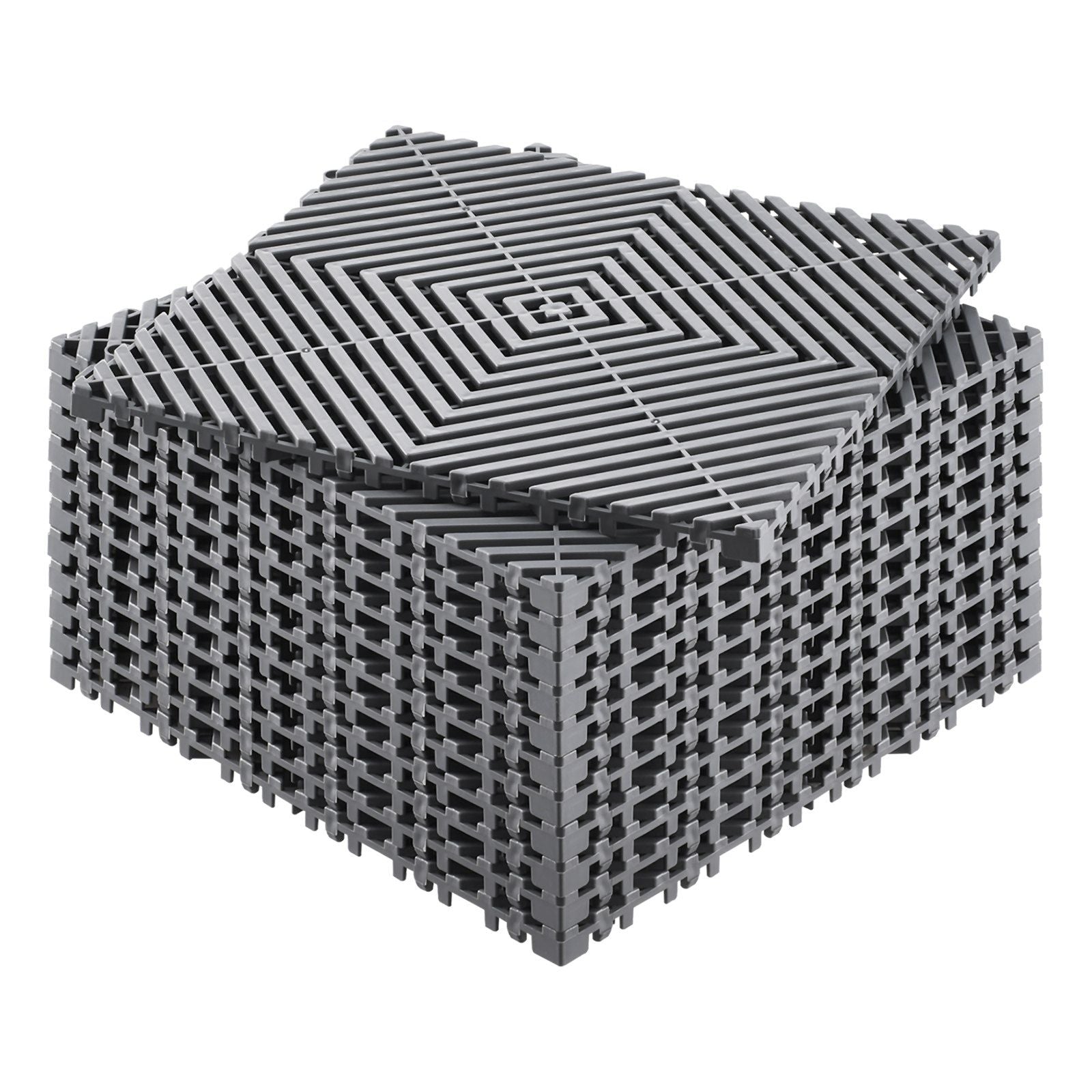 Interlocking Drainage Mat, 31 x 31 cm Modular Interlocking Cushion, 12 Pcs Splicing Drainage Mats, Non-Slip V952-CKPSD12X12YC7FR5ZV0