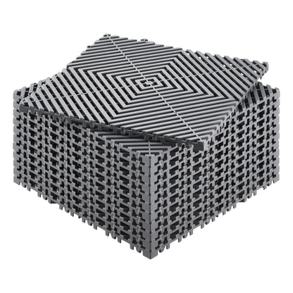 Interlocking Drainage Mat, 31 x 31 cm Modular Interlocking Cushion, 12 Pcs Splicing Drainage Mats, Non-Slip V952-CKPSD12X12YC7FR5ZV0
