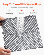 Interlocking Drainage Mat, 31 x 31 cm Modular Interlocking Cushion, 12 Pcs Splicing Drainage Mats, Non-Slip V952-CKPSD12X12YC7FR5ZV0