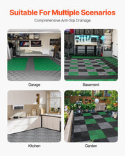Interlocking Drainage Mat, 31 x 31 cm Modular Interlocking Cushion, 12 Pcs Splicing Drainage Mats, Non-Slip V952-CKPSD12X12YC7FR5ZV0