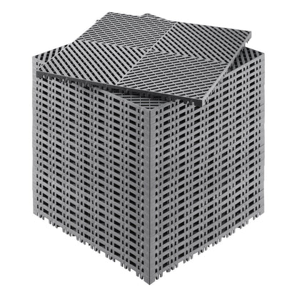 Interlocking Drainage Mat, 41.5 x 41.5 cm Modular Interlocking Cushion, 24 Pcs Splicing Drainage Mats, PP V952-CKPSD157157IYIV1HV0