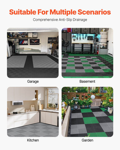 Interlocking Drainage Mat, 41.5 x 41.5 cm Modular Interlocking Cushion, 24 Pcs Splicing Drainage Mats, PP V952-CKPSD157157IYIV1HV0