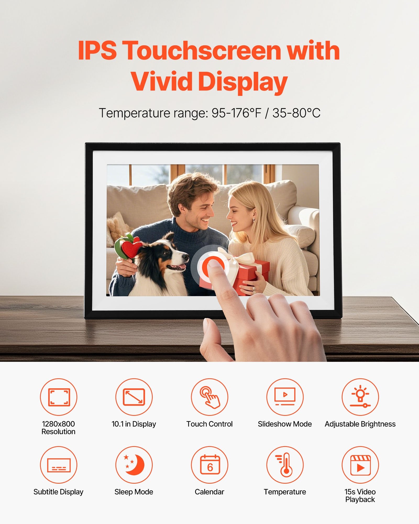260 mm Digital Picture Frame 32GB Touchscreen 2-Pack Wi-Fi Photo Frames V952-CKPSZXK101INQDCMO001V3