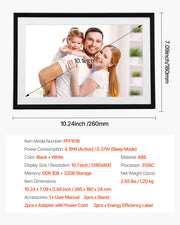 260 mm Digital Picture Frame 32GB Touchscreen 2-Pack Wi-Fi Photo Frames V952-CKPSZXK101INQDCMO001V3