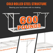 Overhead Garage Storage Rack, 91.44x243.84cm Garage Ceiling Storage Racks, Heavy Duty Adjustable Cold Rolled V952-CKTHBCWJZBS36S0MYV0