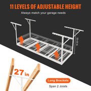 Overhead Garage Storage Rack, 91.44x243.84cm Garage Ceiling Storage Racks, Heavy Duty Adjustable Cold Rolled V952-CKTHBCWJZBS36S0MYV0