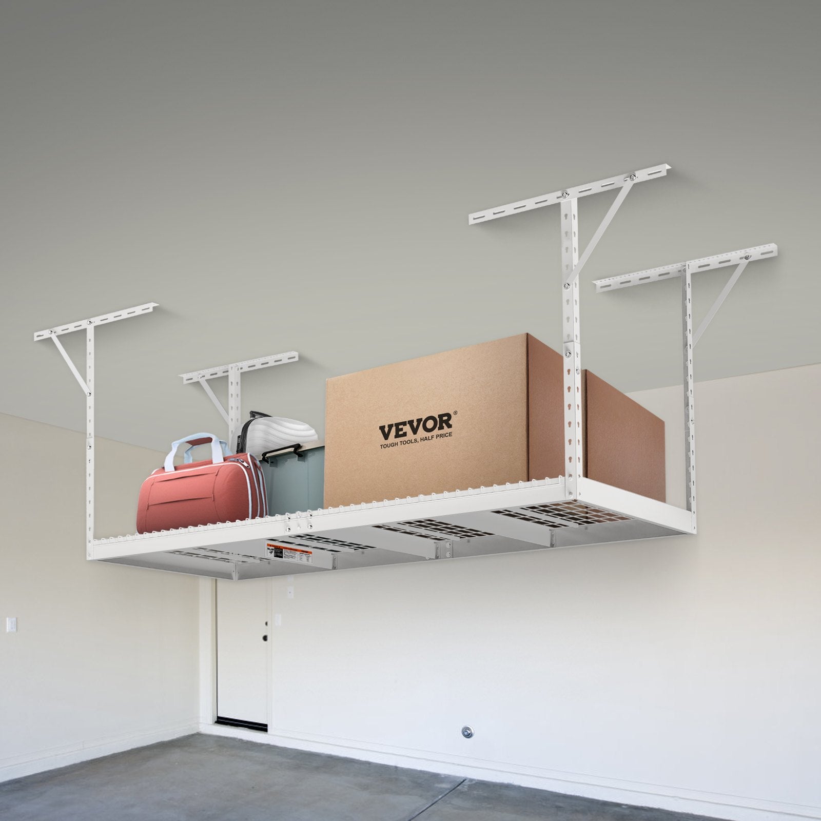 Overhead Garage Storage Rack, 91.44x243.84cm Garage Ceiling Storage Racks, Heavy Duty Adjustable Cold Rolled V952-CKTHBCWJZBS36S0MYV0