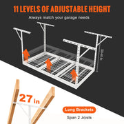 Overhead Adjustable Garage Storage Rack 36x72in Ceiling Rack 550lbs White V952-CKTHBCWJZBS36XGFYV0