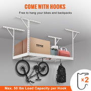 Overhead Adjustable Garage Storage Rack 36x72in Ceiling Rack 550lbs White V952-CKTHBCWJZBS36XGFYV0