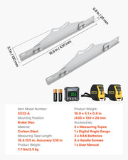 Wheel Alignment Tool, 2 PCS Carbon Steel Heavy Duty Toe & Camber Alignment Plates with Digital Angle Finder, V952-CLDWJJBXG0DSJO9UF001V9