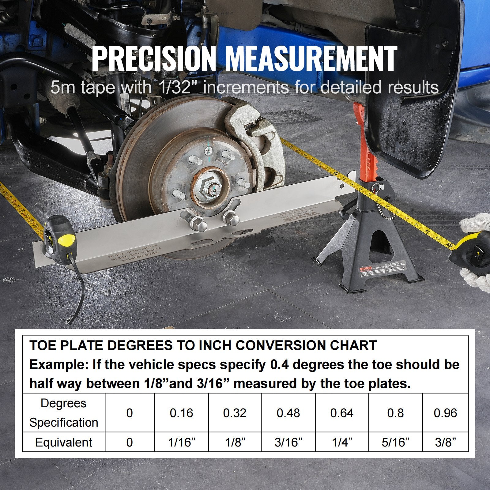 Wheel Alignment Tool, 2-Pack Toe Alignment Toe Plates, Stainless Steel Wheel Alignment Tool Plate, Toe Angle V952-CLDWJJBXG0WZJ67CWV0