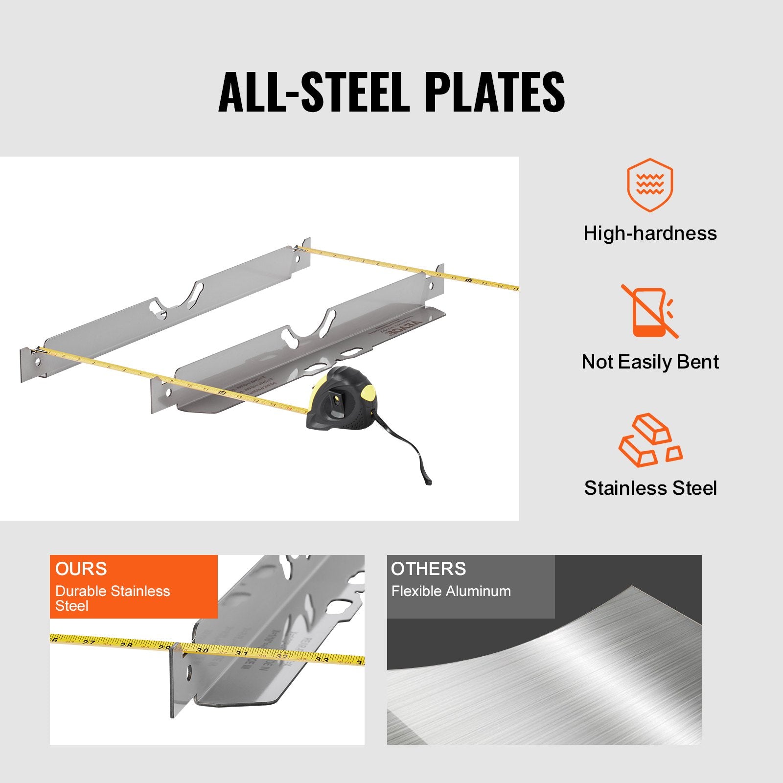 Wheel Alignment Tool, 2-Pack Toe Alignment Toe Plates, Stainless Steel Wheel Alignment Tool Plate, Toe Angle V952-CLDWJJBXG0WZJ67CWV0