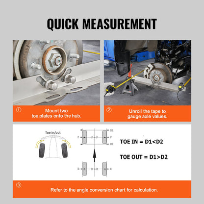 Wheel Alignment Tool, 2-Pack Toe Alignment Toe Plates, Stainless Steel Wheel Alignment Tool Plate, Toe Angle V952-CLDWJJBXG0WZJ67CWV0