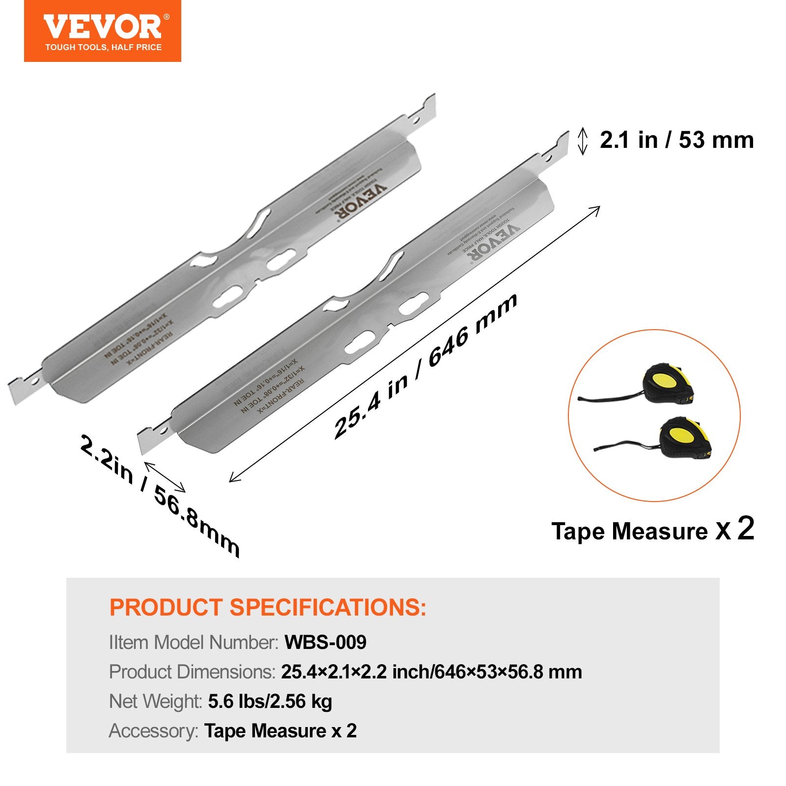 Wheel Alignment Tool, 2-Pack Toe Alignment Toe Plates, Stainless Steel Wheel Alignment Tool Plate, Toe Angle V952-CLDWJJBXG0WZJ67CWV0