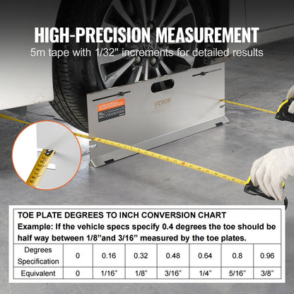 Wheel Alignment Tool, 2-Pack Alignment Tool Toe Plates, Stainless Steel Toe Angle Measurement Tool Plate, 4 V952-CLDWJJBXG4BD6BCILV0