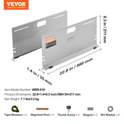 Wheel Alignment Tool, 2-Pack Alignment Tool Toe Plates, Stainless Steel Toe Angle Measurement Tool Plate, 4 V952-CLDWJJBXG4BD6BCILV0